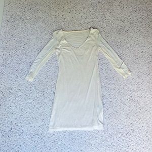 Bebe white iridescent dress